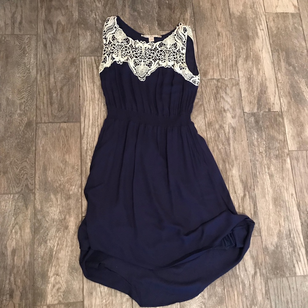 Chelsea and violet high low lace crochet dress